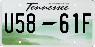 TN license plate U5861F