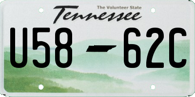 TN license plate U5862C