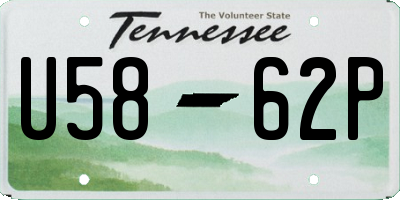 TN license plate U5862P
