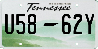 TN license plate U5862Y