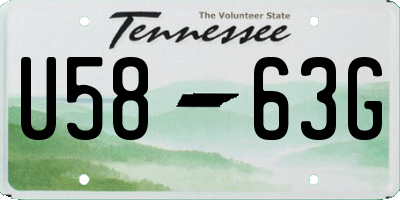 TN license plate U5863G
