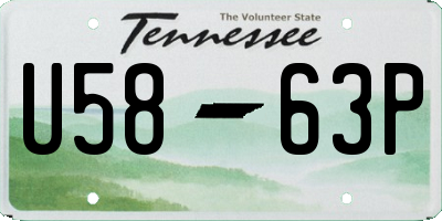 TN license plate U5863P