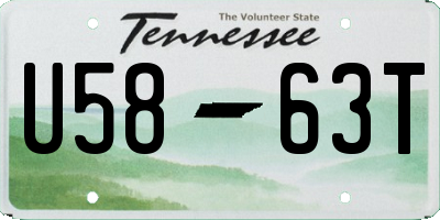 TN license plate U5863T