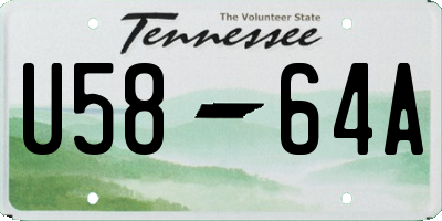 TN license plate U5864A