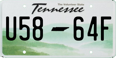 TN license plate U5864F