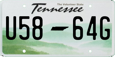 TN license plate U5864G