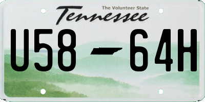 TN license plate U5864H
