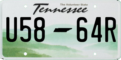 TN license plate U5864R