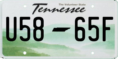 TN license plate U5865F