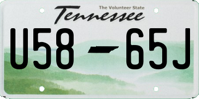 TN license plate U5865J