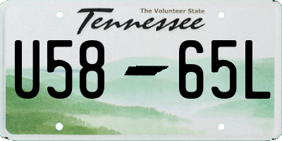 TN license plate U5865L