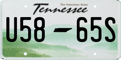 TN license plate U5865S