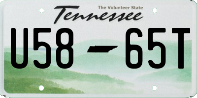 TN license plate U5865T