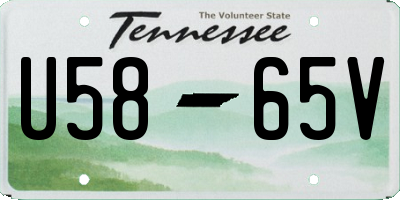 TN license plate U5865V
