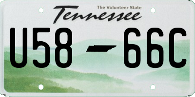 TN license plate U5866C