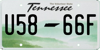 TN license plate U5866F
