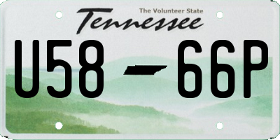 TN license plate U5866P