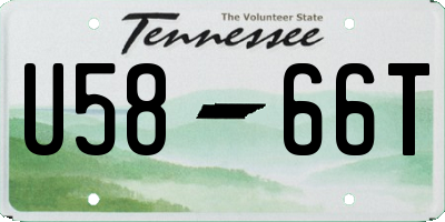 TN license plate U5866T