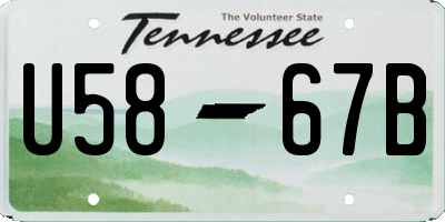 TN license plate U5867B