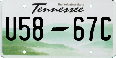 TN license plate U5867C