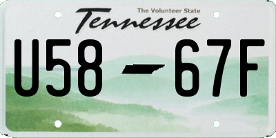 TN license plate U5867F
