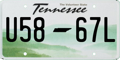 TN license plate U5867L