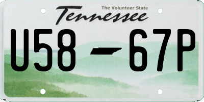 TN license plate U5867P