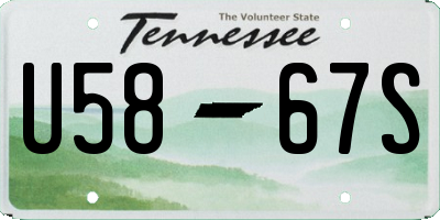 TN license plate U5867S