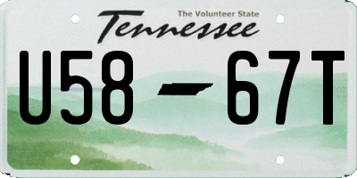 TN license plate U5867T