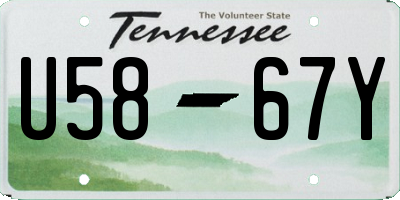 TN license plate U5867Y