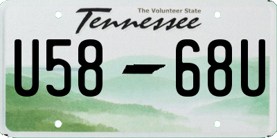 TN license plate U5868U