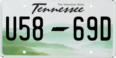 TN license plate U5869D