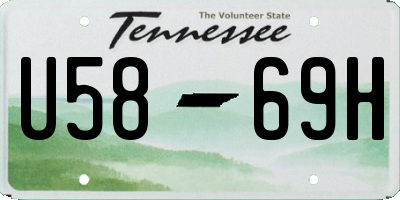TN license plate U5869H