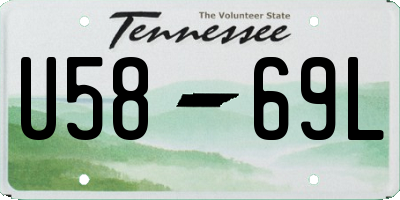TN license plate U5869L