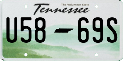 TN license plate U5869S