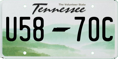 TN license plate U5870C