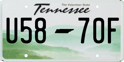 TN license plate U5870F