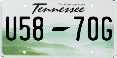 TN license plate U5870G