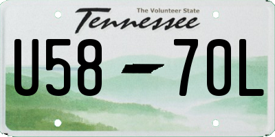 TN license plate U5870L