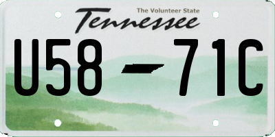 TN license plate U5871C