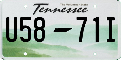 TN license plate U5871I