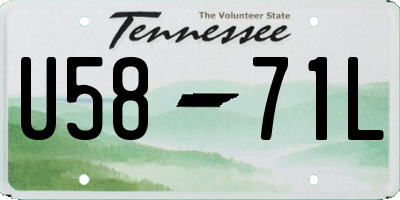 TN license plate U5871L