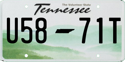 TN license plate U5871T