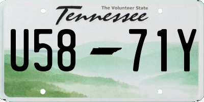 TN license plate U5871Y