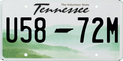 TN license plate U5872M