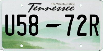 TN license plate U5872R