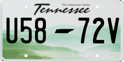 TN license plate U5872V