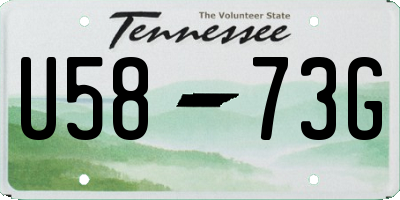 TN license plate U5873G