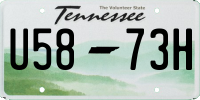TN license plate U5873H