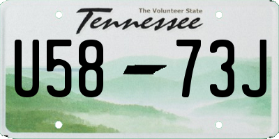 TN license plate U5873J